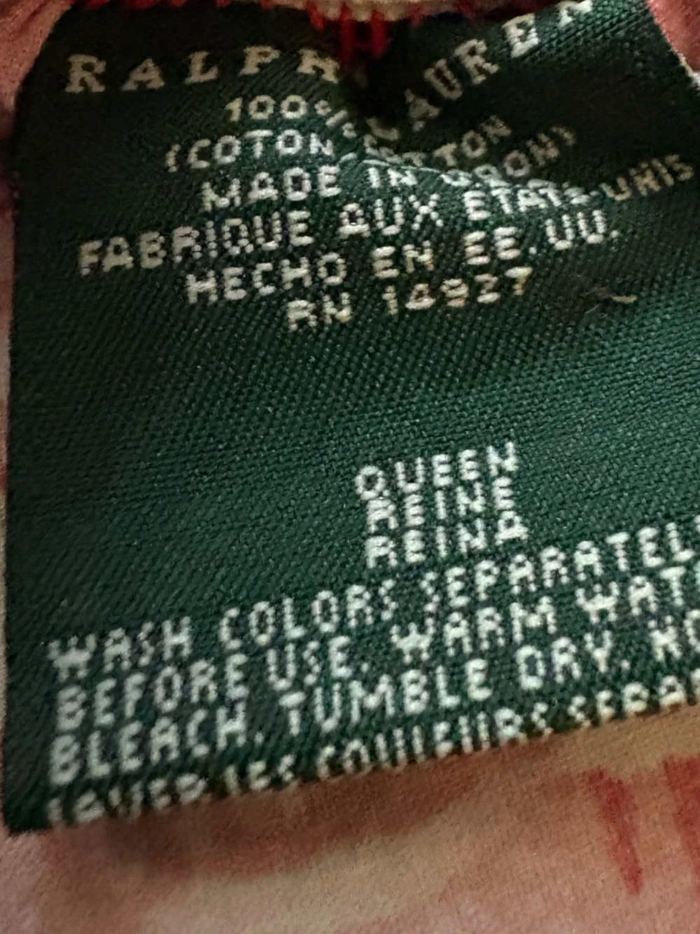 Vintage Ralph Lauren Beach House Floral Queen Fitted Sheet 100% Cotton